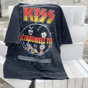 Kiss Metal Rock Band T Рубашки плюс размер футболка для мужчин.