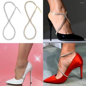 Anklets Luxury Zircon High Heels Anklet Women Ankle Shiny Outdoor Jewelry Chain Sandal Foot Fashion Accessories Summer S Y6q6