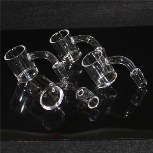 Hookahs Flat Top 25mm XL 30mm XXL Kort nacke Domeless Quartz Bangers 4mm Tjock 10mm 14 mm Clear Joint 45 ° 90 ° Quartz Banger Dab Nail For Bong Glass Ash Catchers