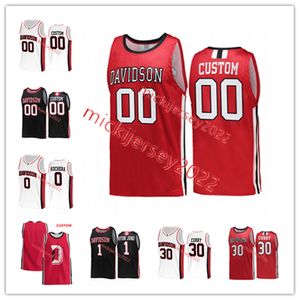 Anpassad sömnad Davidson Basketball Jersey Herr Stephen Curry Kellan Grady Jon Axel Gudmundsson Bates Jones Styrmir Snar Prastarson Davidson Wildcats Jerseys