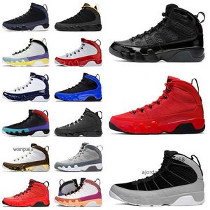 2023 Jumpman 9 9s Chile Red Basketball Shoes Cool Grey Motorboat Jones Racer Blue UNC Particle Grey University Gold Mop Melo Designer Sneakers JORDON JORDAB