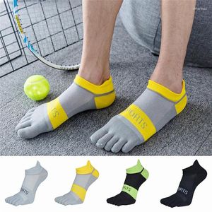 Herrensocken für Herren, einfarbig, atmungsaktiv, Fünf-Zehen-Socke, Sport, Zuhause