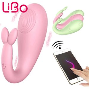 Предметы красоты Libo 8 Speeds Vibrator App Bluetooth Беспроводное управление сексуальными игрушками G-тос вибрирующий яичный дилдо силиконовый клитор стимулирует для женщин