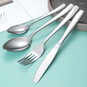 Conjuntos de utensílios de jantar conjunto de talheres aço inoxidável Western Tableware Classic Dinner Knife Fork Restaurant Dining Wholesale Laser Logo