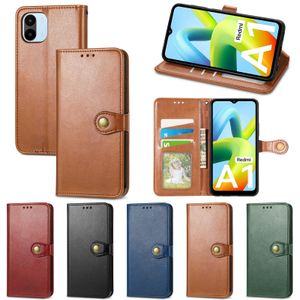 Retro Buckle Wallet Leather Cases Photo Frame Card Slots For Samsung A04E A14 4G A54 5G RedMi A1 Plus Note 9 10 11 12 Pro 10A 10C POCO M4 X4