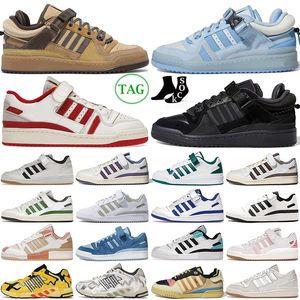 Bad Bunny x Forum Buckle Low Running Shoes Yellow Cream Blue Tint Core Black Benito Easter Egg men Patchwork White women outdoor trainers designer sneakers hotsale