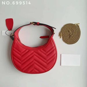 3A Quality Designer Half Moon Bag Fashion Womens Armpit Messenger tote shoulder Vintage canvas Leather Handbag Luxury Summer chain Bags