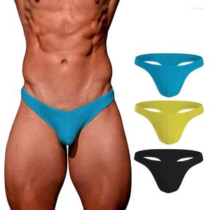 Underpants Gay Underwear Sexy Jockstrap Men Thongs Cotton Bikini Sissy Thong Man 20 Color Briefs String Homme AD7113