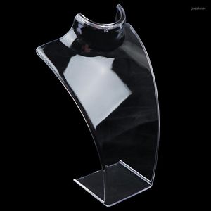 Jewelry Pouches 1PCS Display Fashion Model Necklace Mannequin Pendant Earring Showing Stand Plastic Jewellry Bust Cases