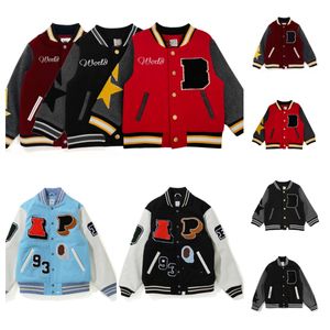 baby barn kläddesigner coola jackor apa kappa barn casual kläder ungdom fasion pojkar flickor ytterkläder lyxiga kläder småbarn spädbarn baseball b6od#