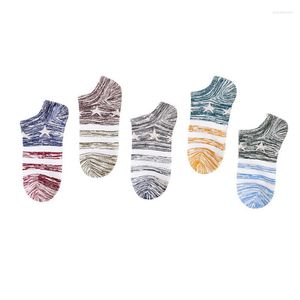 Men's Socks Spring Autumn Printing Men Comfortable Quality Cotton Ankle Breathable Sports Boat Shallow Mouth