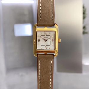 Luxury Lady Zircon Quartz Watch Cape Cod Digital Number Clock Women Genuine Leather Wristwatch White Mother of Pearl Dial 23mm