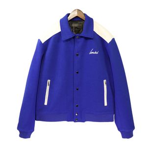 FW22 Herr Designer Baseballjacka Läder Mode Grön Varsity Bomberjackor Sport Vindjacka Casual Dragkedja Man Ytterkläder Kappa Storlek S-XL