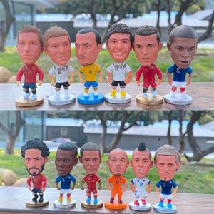 Figuras de acción de fanáticos del fútbol mundial de 7cm Portugal Russia Ball Star Doll Model Garage Kit2768544