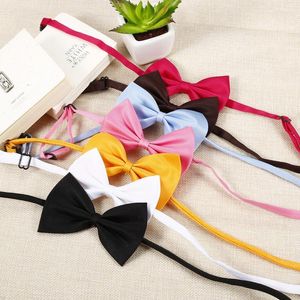 Hundkl￤der 50st/Lot Mix F￤rger Partihandel Pet Grooming Accessories Cat Bow Tie Justerbara Bowtie Multicolor Products