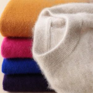 Women's Sweaters Women Mink Cashmere Sweater 2022 Autumn Winter Warm Clothes Elegant Fashion All-match Jumper Pull Femme Hiver Pullover