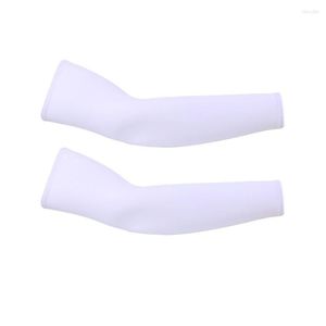 Ginocchiere Manicotti da ciclismo Bianco Stretch Spandex Mangas Para Brazo Scaldini da corsa Manicotto per sport all'aria aperta Protetoras Solar