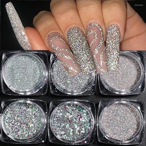 UNIG GLITTER ART HOLOGRÁFICO DE LASER HOLOGRÁFICO DE LEXINAS PAILLETTE PIZE PODA PODING POWDING POWLE MANICURE DE MANICURE DE DECORAÇÃO DO LEFGF01-06