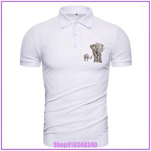 Men's Polos Swirly Elephants Polo Shirt Cotton Soft High Quality Men Tops Plus Size For 4xl 5xl Black Lives Fashion