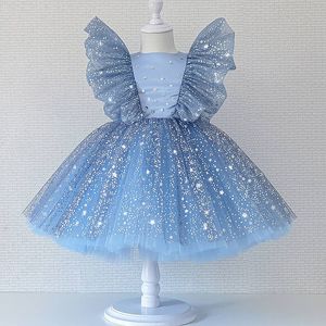 Baby Girl Tutu Party Gown Sequin Girls Dresses for Wedding 1- 5 Years Birthday Kids Clothes Princess Tulle Children Costume