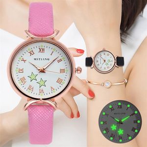 2021 New Watch Women Simple Classic Fashion Small Dial Women's watches Leather Strap Quartz Clock Wrist Watches Gift Reloj mu245p