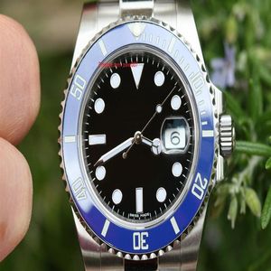 Dostawca fabryki Automatyczne zegarek zegarek na rękę Sapphire Sapphire Black Ceramic Bezel 116610 Stal nierdzewna męska