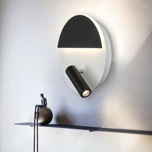 Wall Lamps Nordic Indoor Led Ceiling Light Modern Style Rotation Home El Bedroom Bedside Living Room Reading Lamp