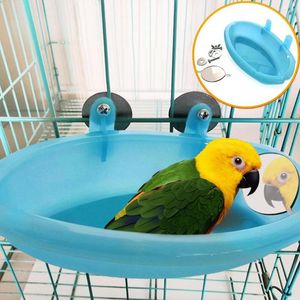 Other Bird Supplies Bathtub Mirror Parrot Standing Toy Hamster Bath Budgerigar Cage Accessories Small Pet Cleaning Tools Cockatiel