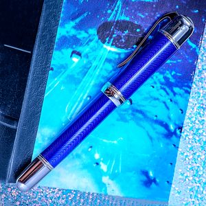 Top High quality Writer Jules Verne Pen Special edition Ocean Blue and Red Black Metal Ballpoint pen Rollerball Fountain pens office school supplies 14873/18500