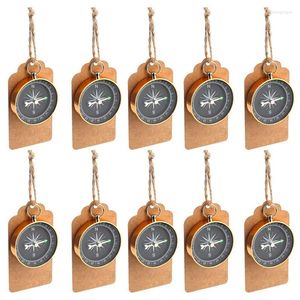 Party Favor Favor Prezenty dla gości Compass Pamiątki z Kraft Tag Travel Temed Decorations/Favours Nautical Christmas Ornaments