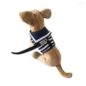 Dog Collars Pet Chest Back Leash Sailor Striped Supplies Manufacturers Wholesale