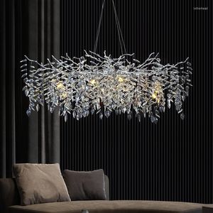 Lampadari Lampadario di cristallo di ramo di lusso Designer moderno per il soggiorno Ristorante El Villa Project Illuminazione personalizzata