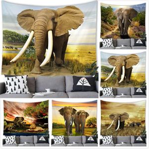 Gobelinu słonia gobelin Wiszące kreatywne dekoracje dekoracje domowe tło