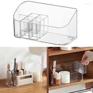 Lagringslådor 1 Set Plastic Makeup Box Cosmetic Display Case Transparent Utsökt Organisator Desktop Sundries