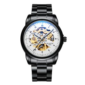 Orologi da polso da uomo Imitazione svizzera Endurance Direct Orologi meccanici automatici vuoti Movimento Fibbia pieghevole Cintura in acciaio luminoso Montre Dhgates