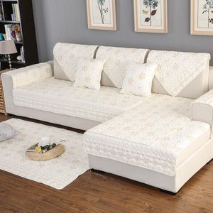 Pokrywa krzesła 1PCS Sofa Cover Solid Floral Couch Foteka Poduszka podwójna skórzana skórzana L Corner Non-Slip Redel