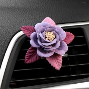 Decorazioni per interni Ornamento per auto 2 pezzi / set Decorazione floreale Profumi Clip Automobile Vent Deodorante Diffusore di olio essenziale