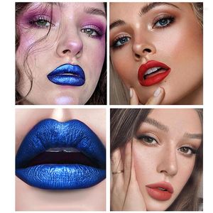 Lipgloss, 5 Farben, blau, abziehbarer Fleck, wasserfest, dauerhafte Glasur, matt, bleibende Grundfarbe, Tönung, abreißender flüssiger Lippenstift