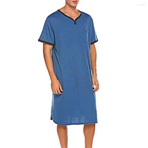 ملابس نوم للرجال 2022 أزياء الصيف بيجاما للرجال يضع ملابس داخلية لأكمام قصيرة يا جيب جيب نومه