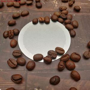 Dinnerware Sets 1PCS Filter Disc Stainless Steel Metal Ultra Thin Coffee Accessories