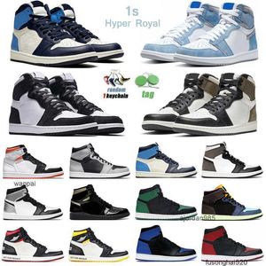 2023 Новые 1S Basketball Shoes для мужчин 1 Hyper Royal University Blue Electro Orange Shadow 2.0 тренажерный зал красные мужские тренеры Sport Jordon Jordab