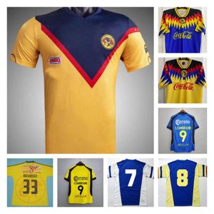 1987 1988 2001 2002 Retro Soccer Jerseys Club America Liga MX Football Shirts Mexico R.Sambueza P.Aguilar O.Peralta C.Dominguez Matheus 94 95 05 06 Uniforme