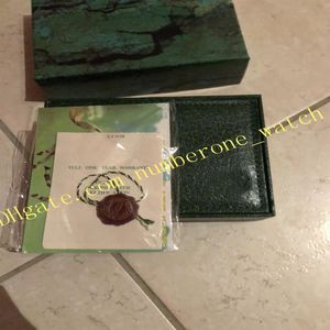 Fabriksleverant￶r Luxury Watch Boxes Green With Boxbag GMT 116610 114060 116655 116713 116618 Titta p￥ Box Papers Card Pl￥nbok Boxas3080