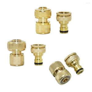 Watering Equipments 1/2" 5/8" 3/4" Garden Hose Quick Connector Brass Kit Female 1/2 3/4 Inch Thread Joint Irrigation 8/11