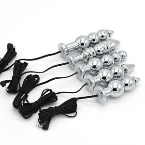 Itens de Beleza Bi-polar Electrosexy Plug Anal E-Stim Estimulação Electricidade Acessórios Vaginal Bipolar Electro Prostate Massage BDSM Sexy Toys