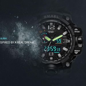 SMAEL 2020 Orange Camouflage Militär Uhren Marke Uhr Digitale LED Armbanduhr Sport 1545B Herren Uhr LuxuryClock Männer Militär A303J