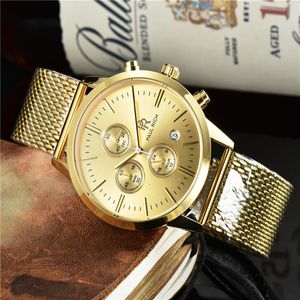 AAA Luxury Men's Casual Watch Multi-Function Automatic Quartz rostfritt stål Ultratunn Mesh Belt Swiss varumärkesdesigner Birth347D