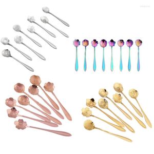 Set di stoviglie Cucchiaio Ciliegia Oro rosa Acciaio inossidabile Argento Scoop Decorazioni per caffè Regali di Natale Accessori per la cucina Decorazione per la tavola