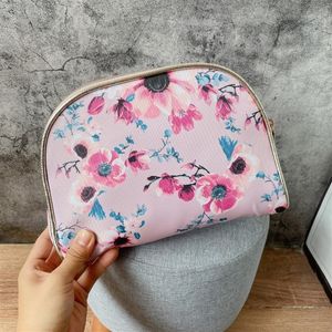 nice cosmetic bags women classic flower zipper big capacity Waterproof Nylon special 2563