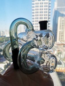 Vinkled Joint Double 14mm Chamber Ashcatcher For Glass Bongs Glass Bubbler 90 graders Ash Catcher 18mm fogar